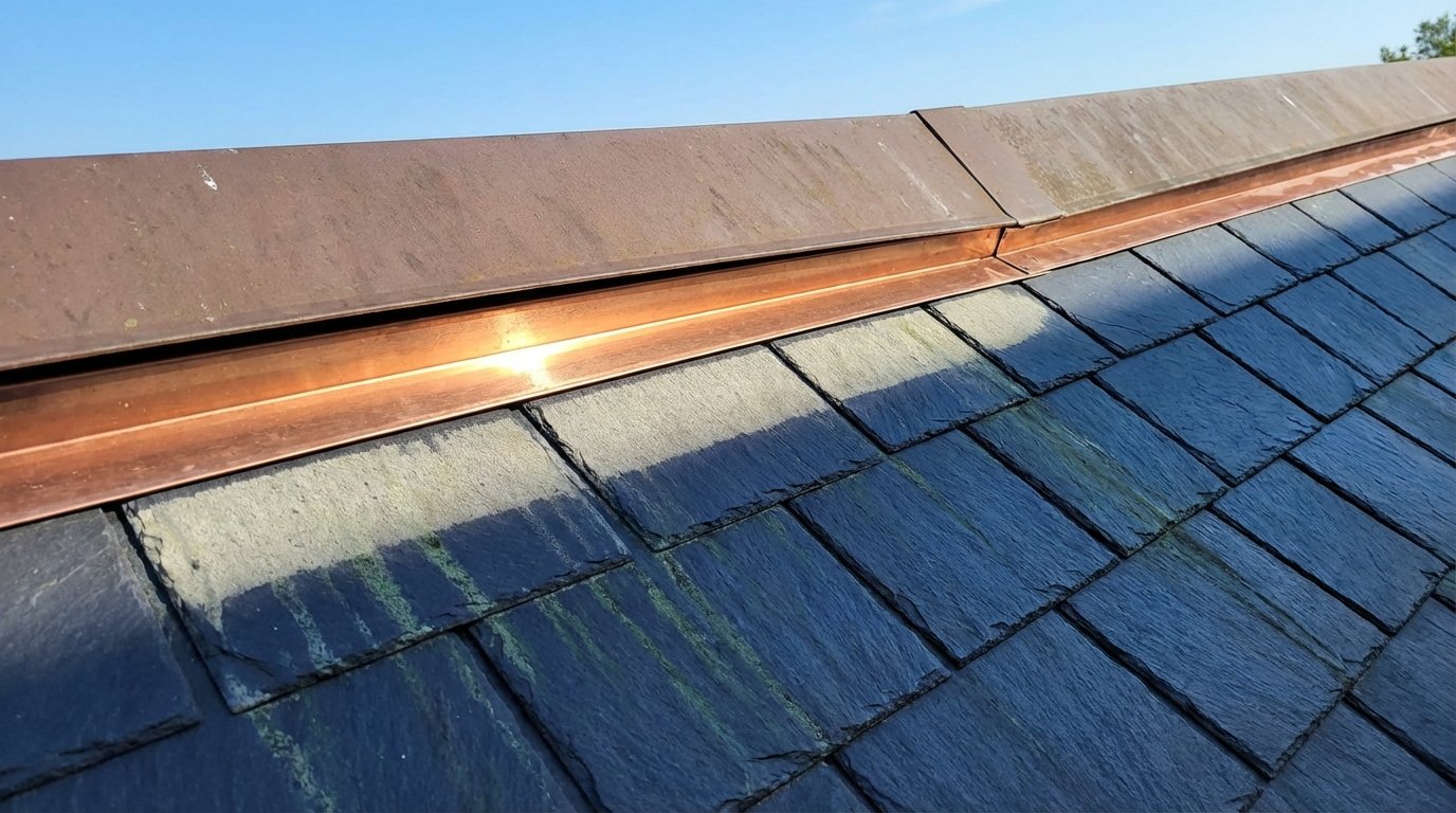 copper strip on roof